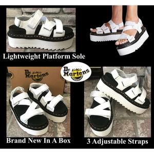 Dr Martens Women KIMBER Logo Strap Platform Sandals Size 8 BNIB